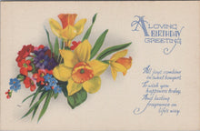 Load image into Gallery viewer, Greetings Postcard - A Loving Birthday Greeting - Flowers  SW10617
