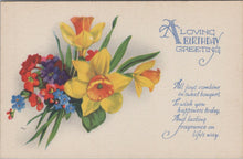 Load image into Gallery viewer, Greetings Postcard - A Loving Birthday Greeting - Flowers  SW10617