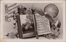 Load image into Gallery viewer, Greetings Postcard - Birthday Greetings From Home  SW10622

