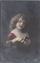 Load image into Gallery viewer, Children Postcard - Young Girl With Flowers SW10687
