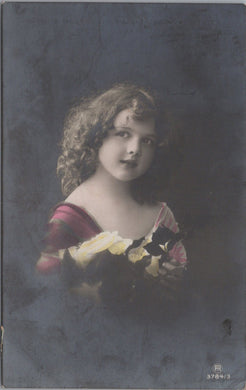 Children Postcard - Young Girl With Flowers SW10687