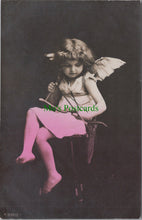 Load image into Gallery viewer, Children Postcard - Girl Dressed as a Cherub / Angel SW10365
