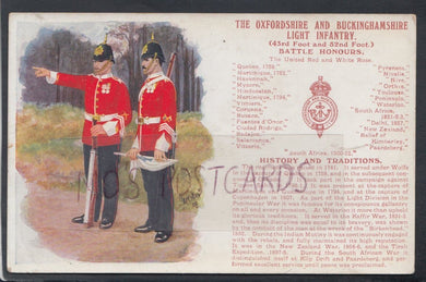 Military Postcard - The Oxfordshire and Buckinghamshire Light Infantry - History and Traditions - Mo’s Postcards 