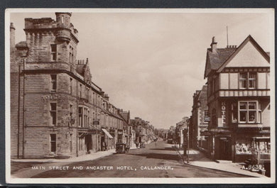 Scotland Postcard - Main Street and Ancaster Hotel, Callander - Mo’s Postcards 