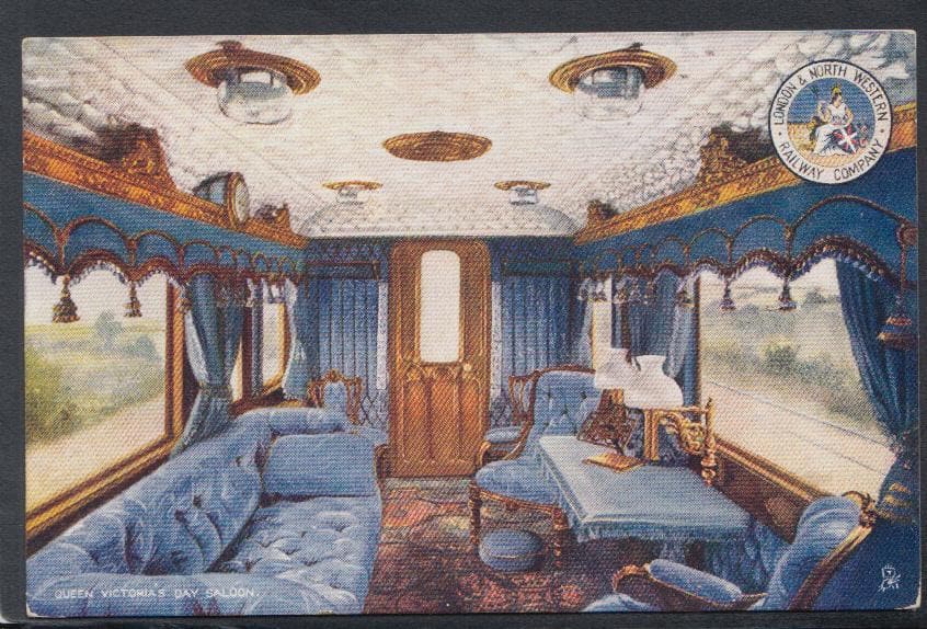 Railway Postcard - Trains - Queen Victoria's Day Saloon - Mo’s Postcards 