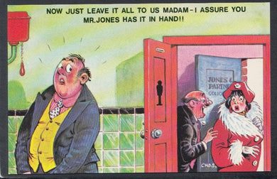 Comic Postcard - Risque / Toilet / Washroom / Couple / Solicitors - Chas - Mo’s Postcards 