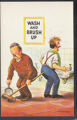 Comic Postcard - Toilet / Attendant / Washroom / Wash / Brush Up - Fitzpatrick - Mo’s Postcards 