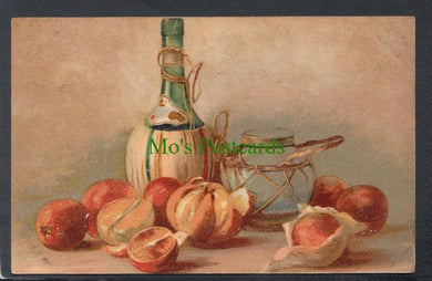 Food & Drink Postcard - Wine and Fruit, 1909 - Mo’s Postcards 
