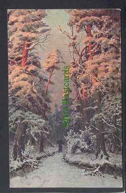 Nature Postcard - Trees - Winter Countryside Snow Scene - J.J.Klever - Mo’s Postcards 