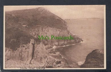 Wales Postcard - Church Door, Skrinkle Bay and Caldey Island, Tenby - Mo’s Postcards 