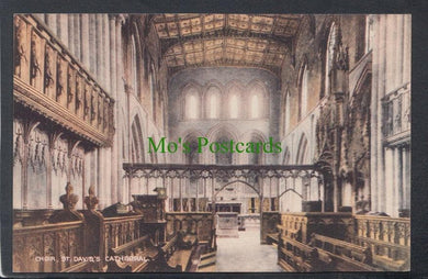 Wales Postcard - The Choir, St David's Cathedral, 1932 - Mo’s Postcards 