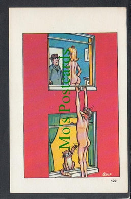 Comic Postcard - Naked Man and Woman
