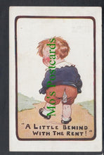 Load image into Gallery viewer, Children Postcard - "A Little Behind With The Rent"