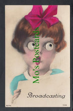 Load image into Gallery viewer, Novelty Postcard - Broadcasting, Moving Eyes
