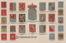 Load image into Gallery viewer, Heraldic Postcard - Dutch Heraldry - Een Hollansche Groet - Mo’s Postcards 
