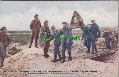Military Postcard - Wounded Tommy