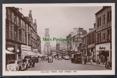 Scotland Postcard - Wallace Tower, High Street, Ayr, 1947 - Mo’s Postcards 