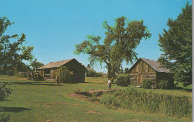America Postcard - Sawyer's Cabin and Up and Down Sawmill, Vermont - Mo’s Postcards 