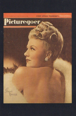 Nostalgia Postcard - Film Actress Ginger Rogers, 1945 - Picturegoer Cover - Mo’s Postcards 
