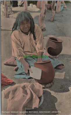 Papago Indian Making Pottery, Arizona