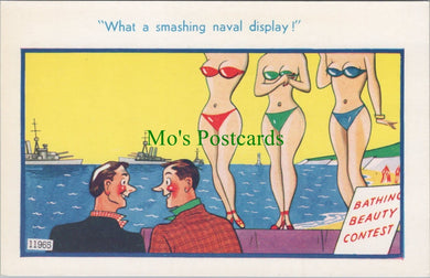 Comic Postcard - Beauty Contest / Naval Display