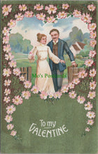 Load image into Gallery viewer, Embossed Greetings Postcard - To My Valentine