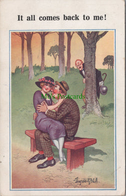 Comic Postcard - Park Bench / Couple