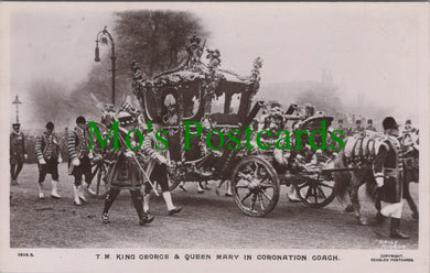 T.M.King George & Queen Mary in Coronation Coach