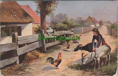 Art Postcard - Farmyard Scene