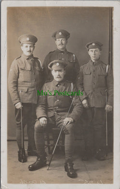 Military Postcard - Four British Soldiers