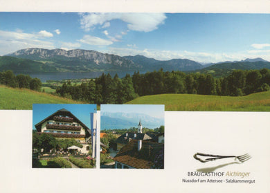 Austria Postcard - Braugasthof Aichinger, Nussdorf Am Attersee, Salzkammergut - Mo’s Postcards 