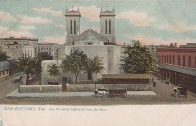 America Postcard - San Antonio, Texas - San Fernando Cathedral From The Rear - Mo’s Postcards 
