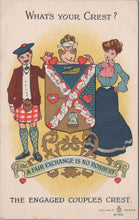 Load image into Gallery viewer, Heraldry Postcard - What&#39;s Your Crest, The Engaged Couple&#39;s Crest SW9805
