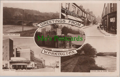 Cumbria Postcard - Greetings From Workington  DC1258