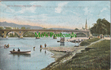 Scotland Postcard - Perth Bridge and Boat Station  DC1248