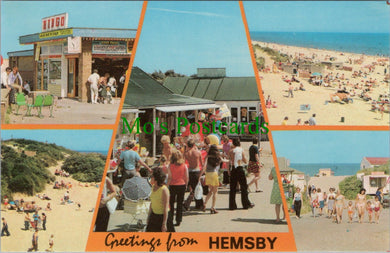 Norfolk Postcard - Greetings From Hemsby    SW13434