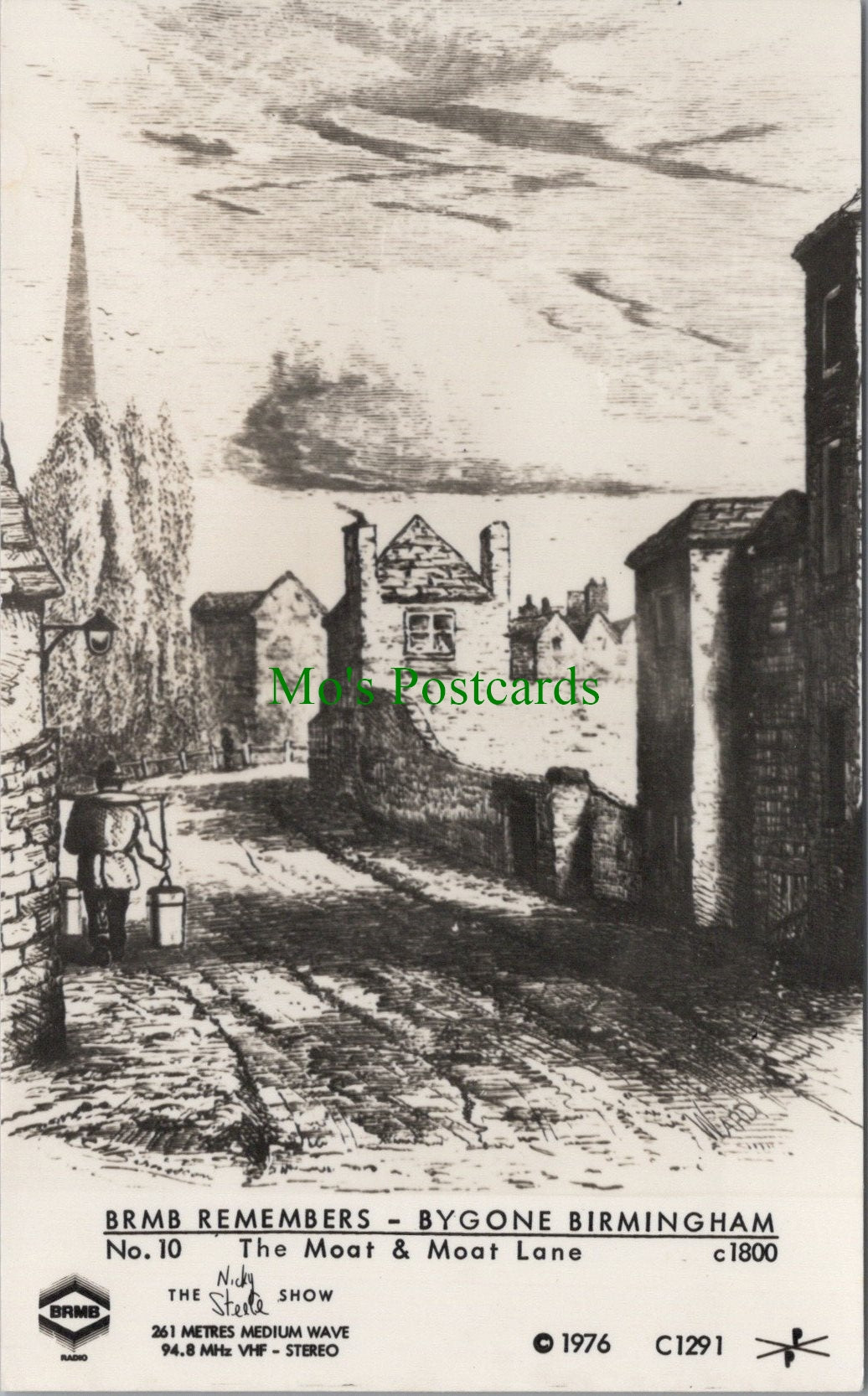Warwickshire Postcard - Bygone Birmingham, The Moat  SW13443