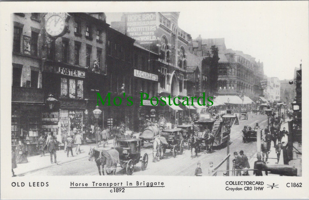 Yorkshire Postcard - Old Leeds, Horse Transport in Briggate  SW13440