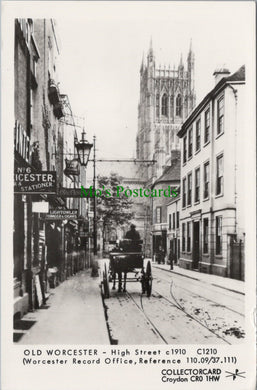 Worcestershire Postcard - Old Worcester High Street c1910 - SW13441