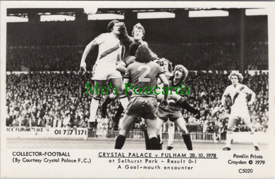 Football Postcard - Crystal Palace v Fulham 28th October 1978 - SW13591