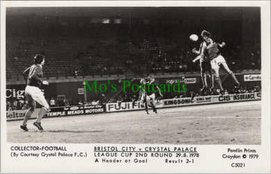 Football Postcard - Bristol City v Crystal Palace 29th August 1978 -  SW13592