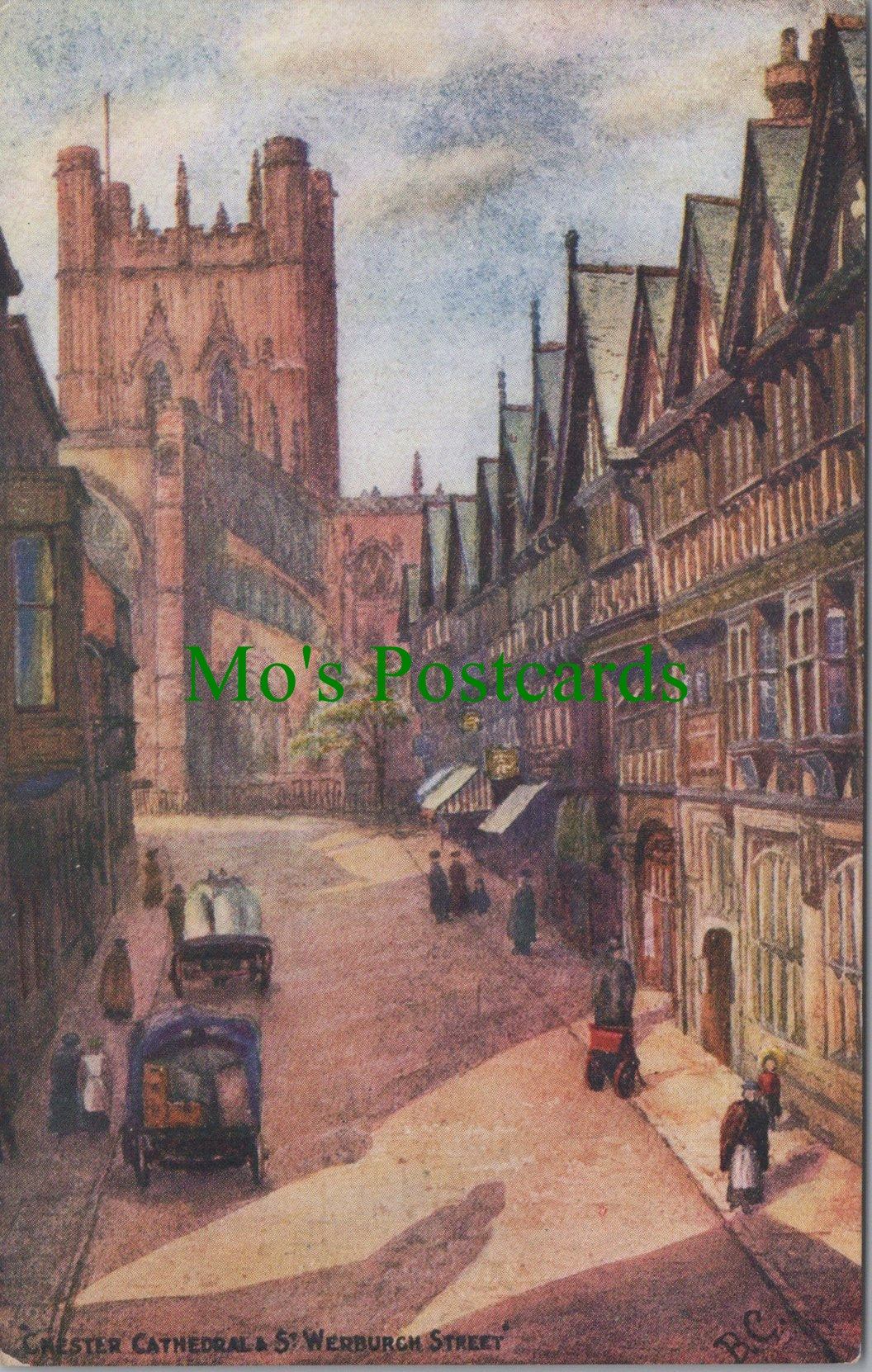 Cheshire Postcard - Chester Cathedral & St Werburgh Street  SW12038