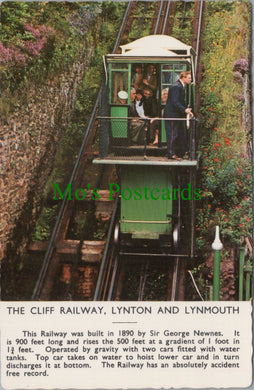Devon Postcard - The Cliff Railway, Lynton and Lynmouth SW12046
