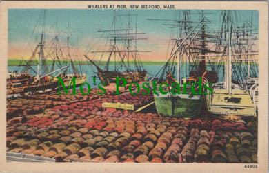 America Postcard - Whalers at Pier, New Bedford, Massachusetts SW12092