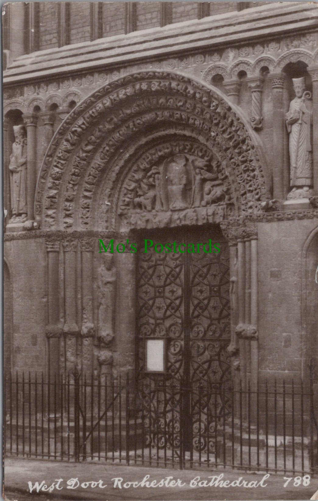 Kent Postcard - Rochester Cathedral West Door  SW12695