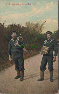 Naval Postcard - Royal Navy Sailors, Jack Returning From Market SW12702