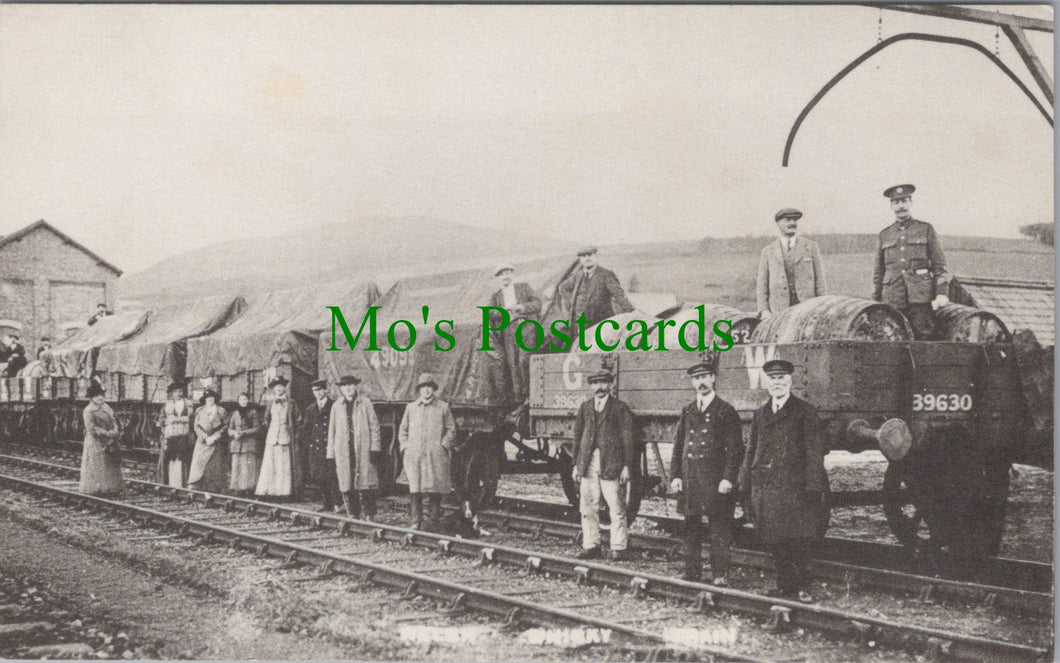 Railway Postcard - A Welsh Whisky Train at Frongoch, Bala c.1899 - SW12708
