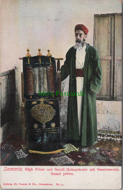 Israel Postcard - Samaria High Priest and Scroll  SW11111