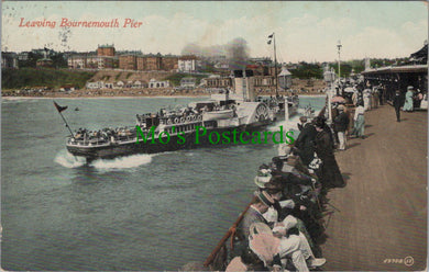 Dorset Postcard - Steamer Leaving Bournemouth Pier  SW11133