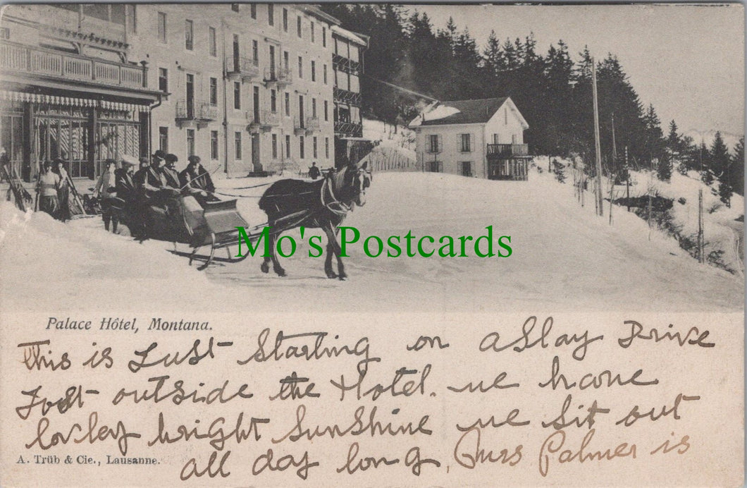 Switzerland Postcard - Palace Hotel, Montana SW11158